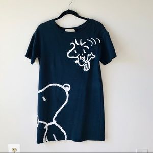 Zara Snoopy / Peanuts Knit Tshirt Dress